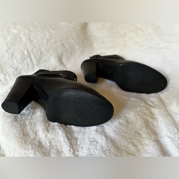 Madewell Lonny Stacked Heel Leather Ankle Boot Black Size 8 - Picture 6 of 9